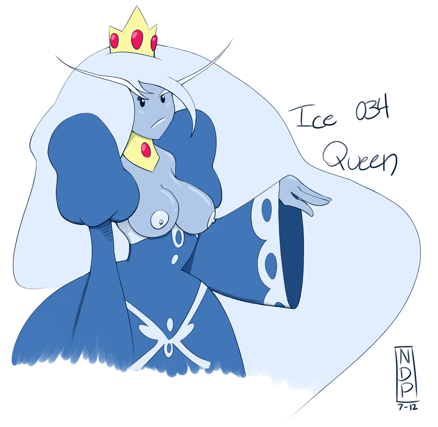 adventure_time exposed_breasts ice_queen_(adventure_time) nomdepenn solo tagme