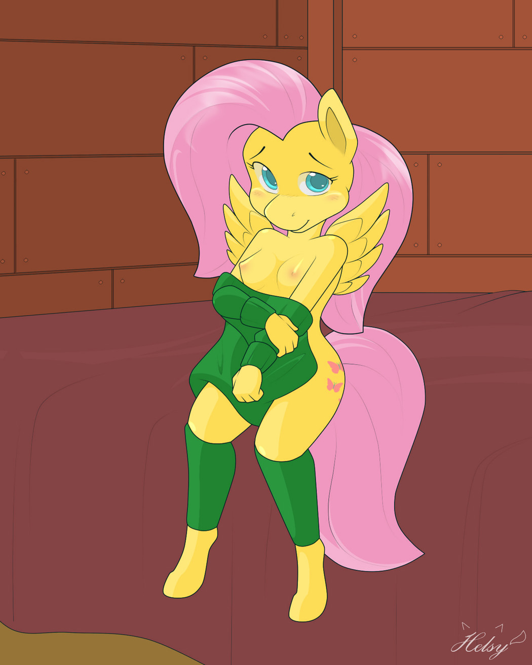 anthro fluttershy_(mlp) friendship_is_magic helsy my_little_pony straight_hair tagme