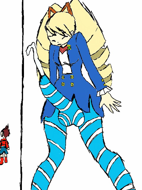 1futa futanari luna_platz mega_man mega_man_star_force nikoh r3m4g solo_futa