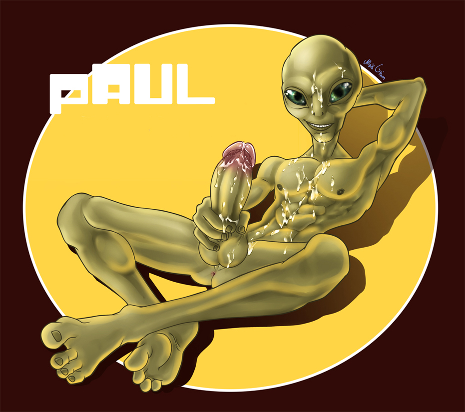 1boy abs alien alien_only anus barefoot character_name classic_alien cum cum_on_chest cum_on_face erection feet gninrom grey looking_at_viewer male male_only masturbation muscular paul_(film) paul_(paul) penis reclining smirking soles solo taint testicles toes