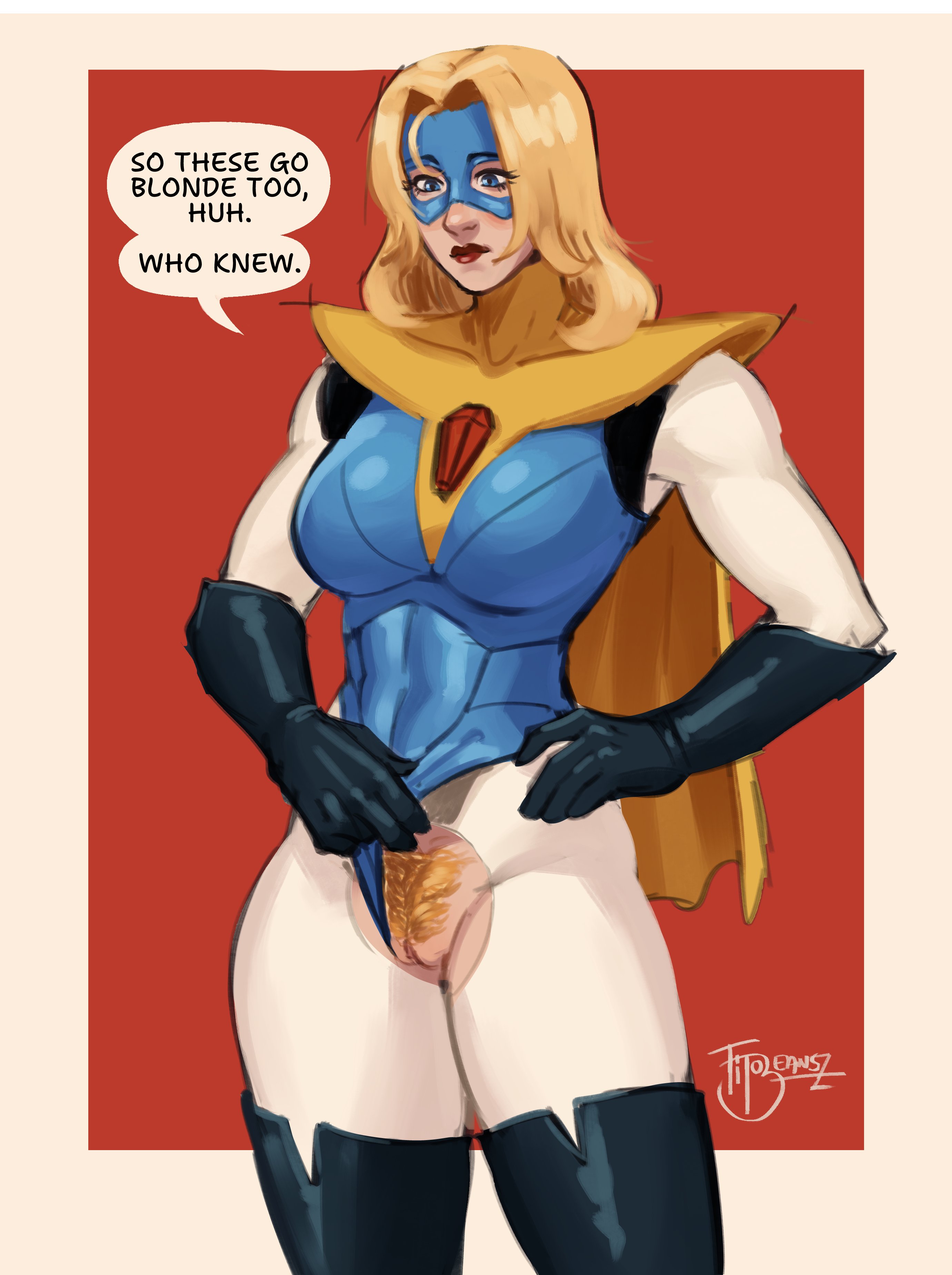 1girls, big breasts, big thighs, blonde blazer, blonde female, blonde hair, breasts, curvy, curvy body, curvy female, curvy figure, curvy hips, dispatch (game), hairy pussy, mandy (dispatch), pinup, pubes, pubic hair, pussy, thick legs, thick thighs, thighs, thunderthighs, titobeansz, vagina, wide hips, wide thighs
