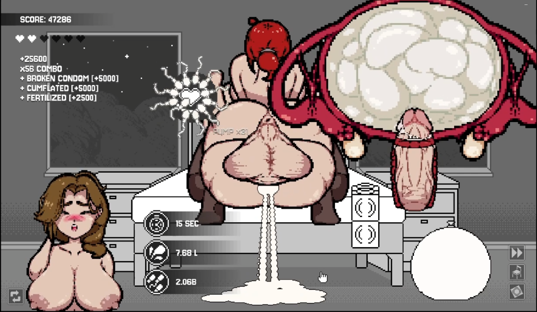 2026, anus, aplovestudio, ass, asshole, balls, balls clenching, big ass, big balls, big boobs, big breasts, big butt, big penis, broken condom, butt, cheating, cheating female, cheating wife, clenching balls, cock, condom, condom breaks, condom burst, condom on penis, cucked by futa, cum, cum in pussy, cum inside, cum pouring out, dickgirl, duo, english text, female, female penetrated, fertilization, filled condoms, filled to the brim, filled womb, from front position, futa, futa dominating female, futa on female, futa penetrating, futa penetrating female, futa penis, futa sans pussy, futanari, genital fluids, genitals, heart symbol, human, infidelity, infidelity impregnation, langerie, laying on bed, lying, lying on back, mammal, mating press, mature female, maya (sobo), nude, nude female, on back, on bed, original character, ovum, ovum meets sperm, ovum with heart, penetration, penis, penis in pussy, penis in vagina, pixel art, rear view, sex, sobo, sound effects, sperm, sperm cell, sperm dominating ovum, sperm meets ovum, text, vagina, vaginal, vaginal penetration, vulva, wife's bedroom