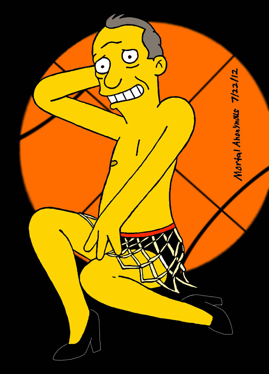 color gil_gunderson human male male_only nipples solo tagme the_simpsons topless