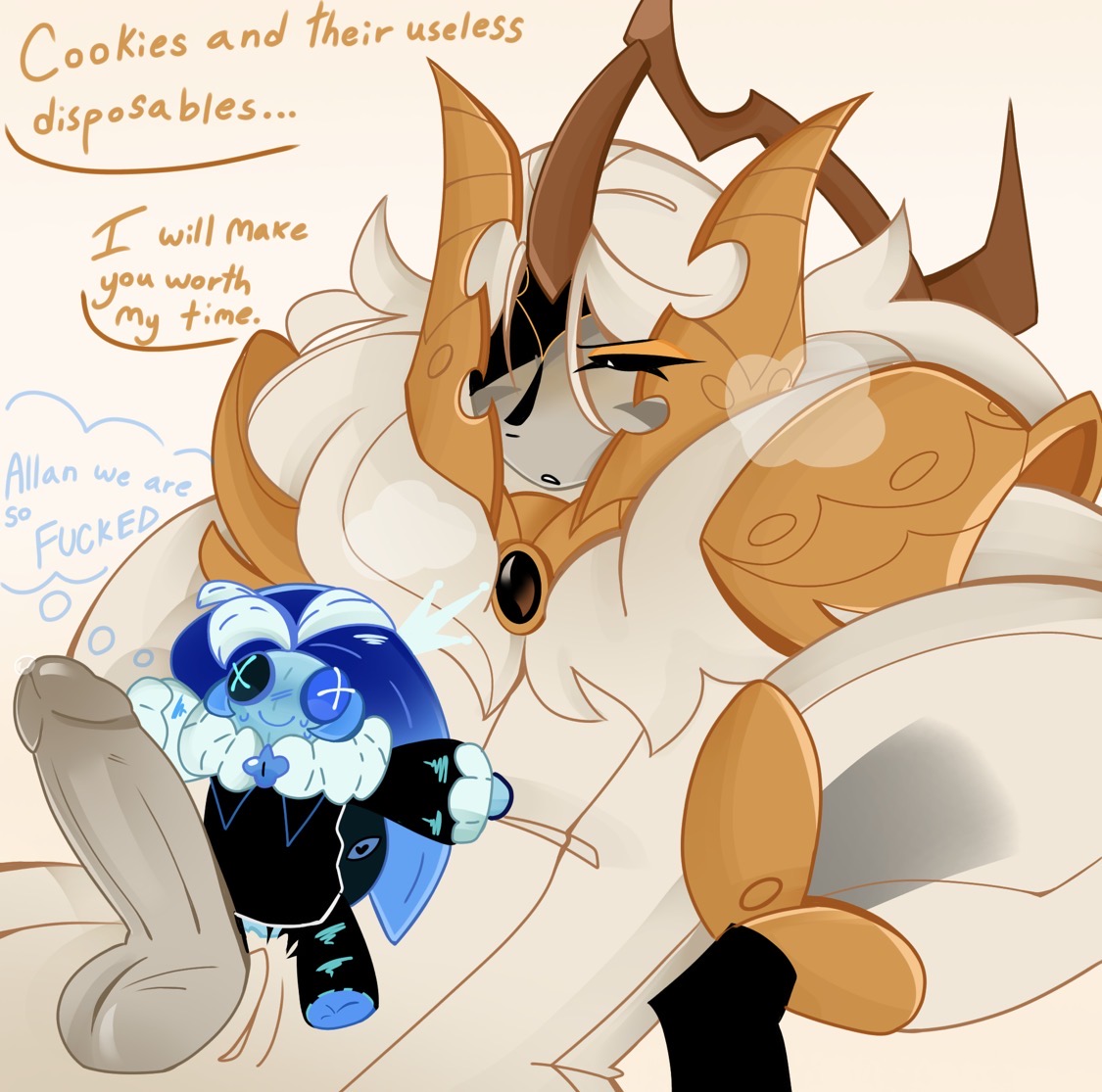cookie run, cookie run ovenbreak, jester, longan dragon cookie, plushie, plushophilia, precum, shadow milk cookie, tagme