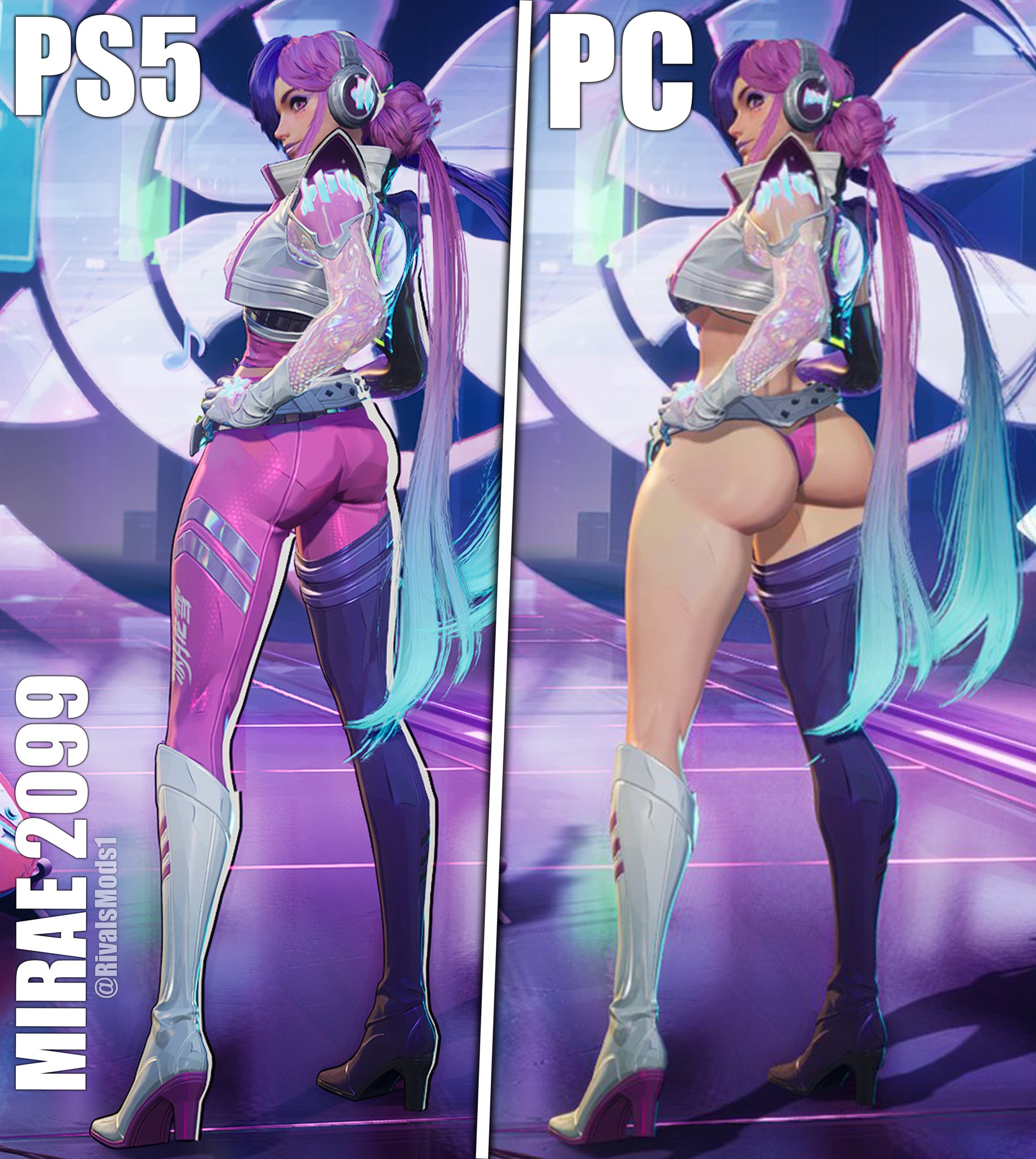 3d, big ass, big breasts, fully clothed, luna snow, luna snow (marvel rivals), luna snow (mirae 2099), marvel, marvel rivals, mod, solo, thick thighs