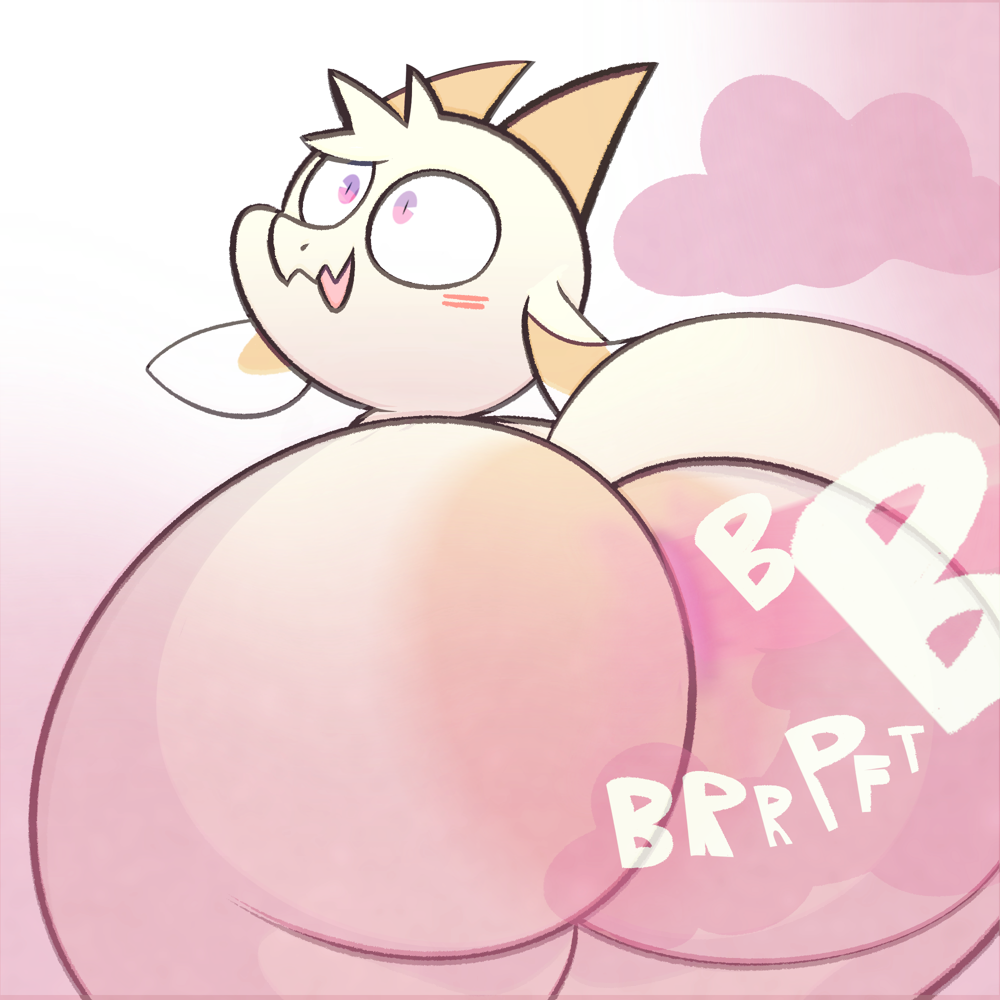 ambiguous gender, anthro, artstyle imitation, ass, big ass, chikn nuggit, dragon, fart, furry, fwench fwy (chikn nuggit), hyper ass, jaziya, mythological creature, solo