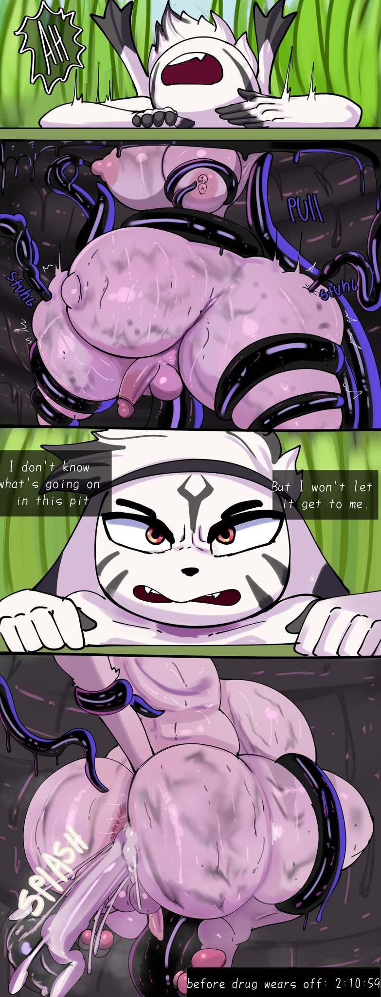 anthro, ass, belly bulge, bottom heavy, breast expansion, breasts, bubble ass, bubble butt, chase (shootysylveon), cum, cum gushing, cum in ass, cum inside, drug, drugged sex, drugs, femboy, forced, glistening tentacles, imminent orgasm, injection, kankaku shadan, khadhunter7, lurker (species), lurkered, male, male pregnancy, nipple play, penis, pregnancy, pregnant, pregnant male, prowler (khadhunter7), sensory deprivation, small breasts, small penis, stuck, tail, tentacle, tentacle bondage, tentacle rape, tentacle sex, tentacle transformation, tentacle trap, thick thighs, thighs, trapped, unaware, unawareacles, weak for cumming, without knowing