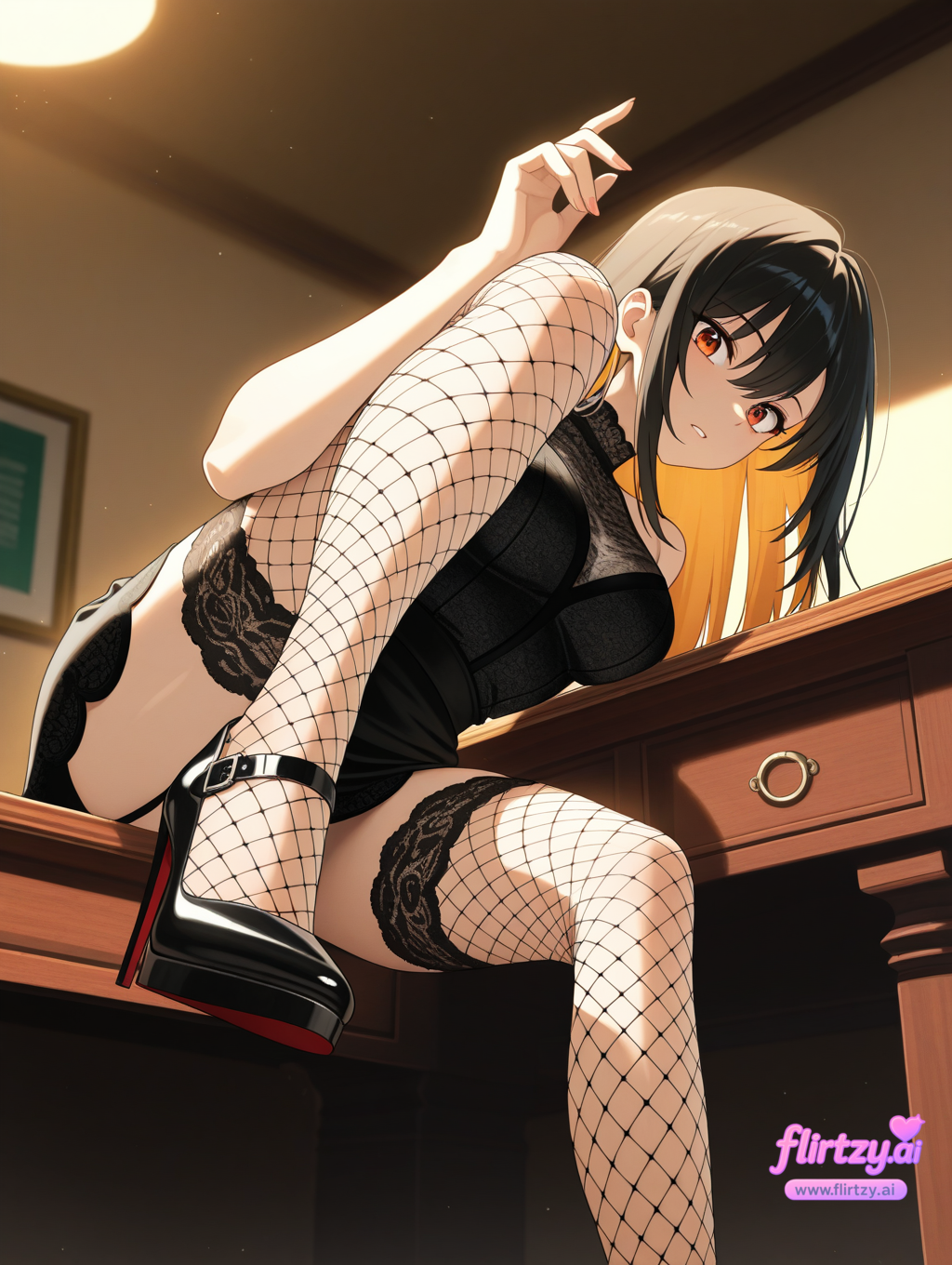 ai_assisted ai_generated black_hair breasts chain-link_fence earrings female fence fishnet_bodysuit fishnet_gloves fishnet_legwear fishnets flirtzy.ai full_moon indoors lace_trim long_hair looking_at_viewer moon night parted_lips solo tennis_racket thighhighs thighs unmoving_pattern