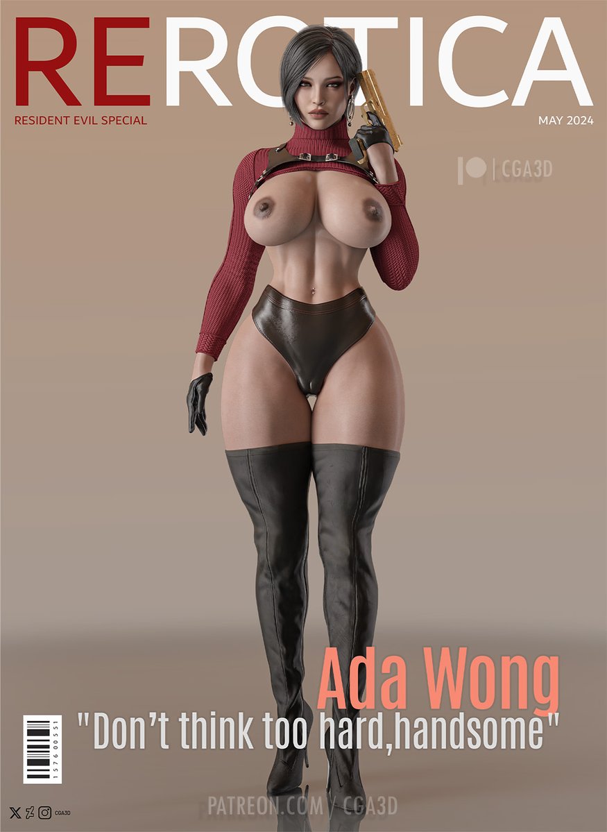 1girls 3d 3d_(artwork) abs ada_wong ada_wong_(adriana) big_breasts black_hair blurry_background bracelet breasts cga3d choker curvaceous curvy curvy_female curvy_figure detailed_background erotichris female female_focus female_only hi_res high_resolution highres large_breasts leather_jacket lingerie magazine magazine_cover navel navel_piercing piercing resident_evil resident_evil_2 resident_evil_2_remake resident_evil_4 resident_evil_4_remake shorts solo solo_female solo_focus thick_thighs thighhighs voluptuous voluptuous_female wide_hips