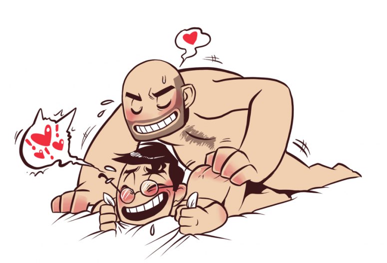 2d adorable anal_penetration anal_sex big_smile blanket_grab blush canon_couple chibi closed_eyes cute cute_expression cute_face cute_male eyes_closed facial_hair flying_sweatdrops gay glasses hand_on_ass happy happy_sex heavy heavy_(team_fortress_2) heavy_weapons_guy human human_male human_only love lovers loving_couple male male_focus male_only medic medic_(team_fortress_2) motion_lines nude owlymedics pleasure_face prone_bone speed_bump_position spoken_exclamation_mark spoken_heart tagme team_fortress_2 thrusting_into_ass wholesome wholesome_sex