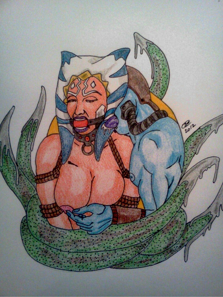 ahsoka_tano ball_gag bondage cad_bane clone_wars closed_eyes duros gag gagged mouth_gag nipple_pinch nipple_pinching rope rope_bondage ropes star_wars swf123 tagme tentacle tentacles the_clone_wars:_season_four togruta