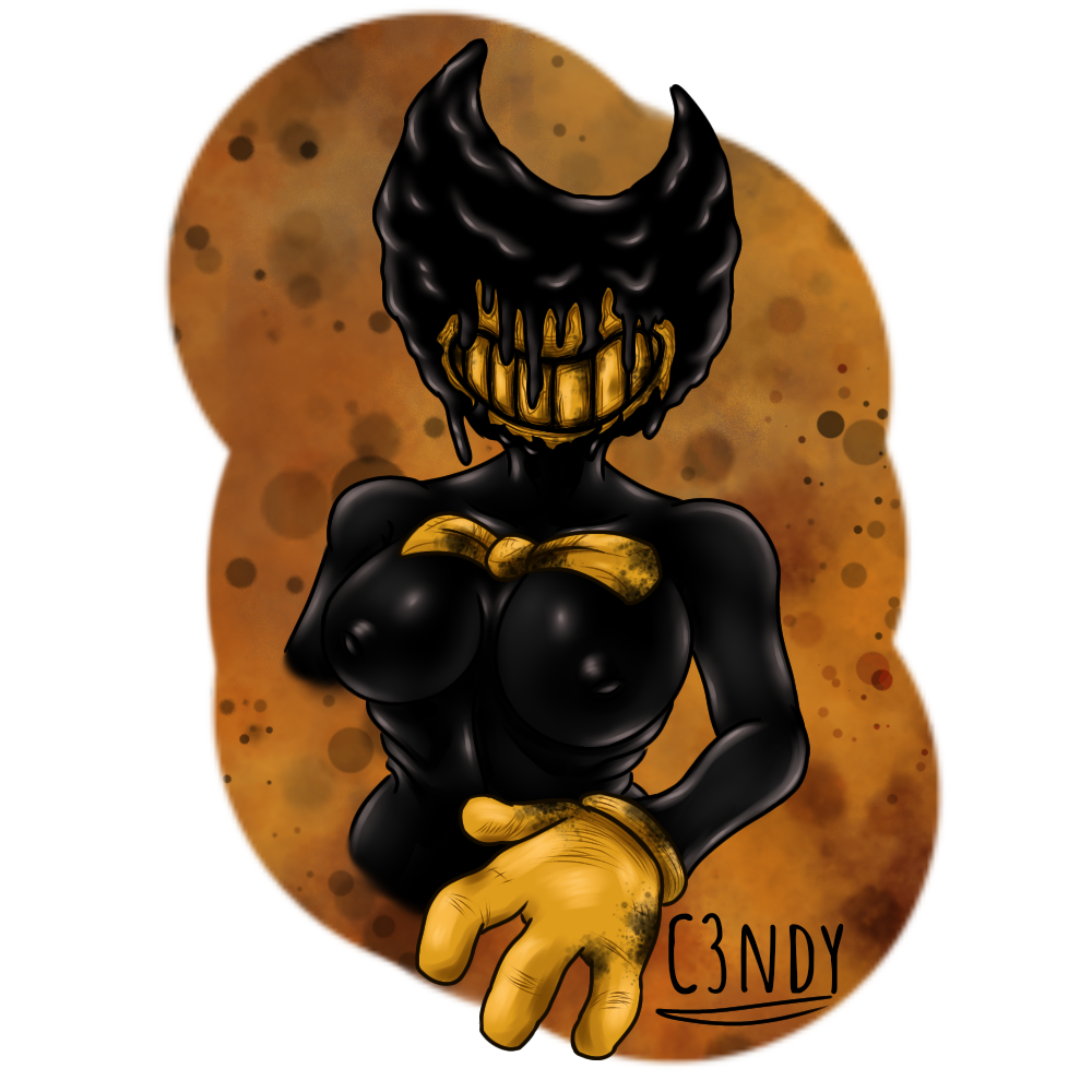 1female 1girls bendy bendy_and_the_dark_revival bendy_and_the_ink_machine bendy_fem bendy_the_dancing_demon big_breasts breasts cartoon ink ink_bendy ink_demon rule_63