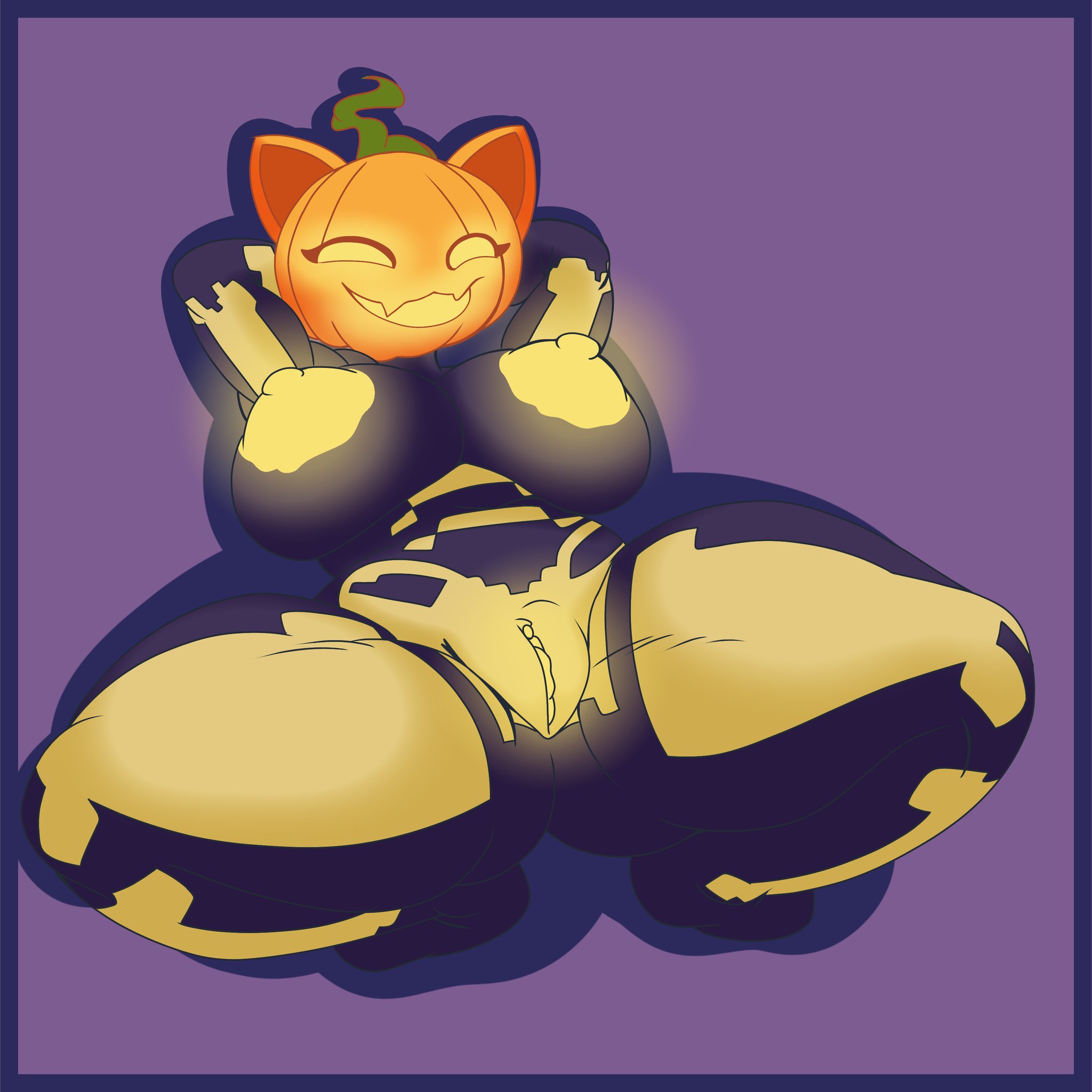 1girls, anthro, anus, areola, ass, big areola, big ass, big breasts, big nipples, big thighs, breasts, cat ears, cat girl, cat tail, catgirl, female, female focus, female only, fortnite, fortnitemares, gigantic ass, gigantic breasts, gigantic thighs, halloween, huge areola, huge ass, huge breasts, huge thighs, looking at viewer, nipples, pumpkin, pumpkin head, pussy, skinsuit, spice (fortnite), tannicfer, thick thighs, thighs, voluptuous, voluptuous female