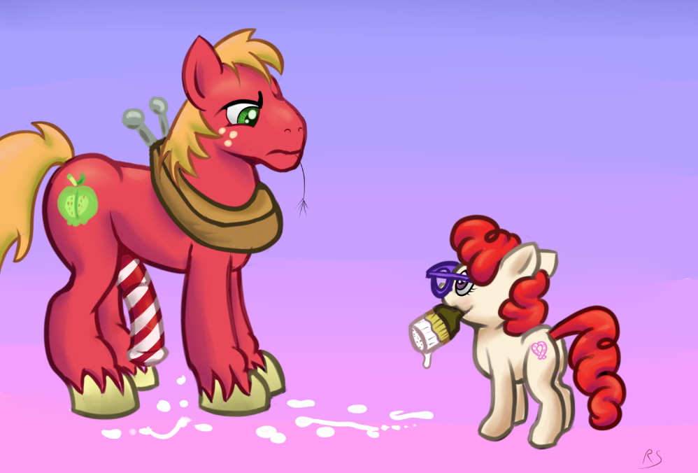 big_macintosh_(mlp) color earth_pony equine female friendship_is_magic horse male my_little_pony pony ragingsemi twist_(mlp)