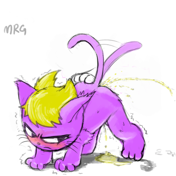 cartoon_network cat feline mandy mrg peeing pissing purple_fur tagme the_grim_adventures_of_billy_and_mandy what