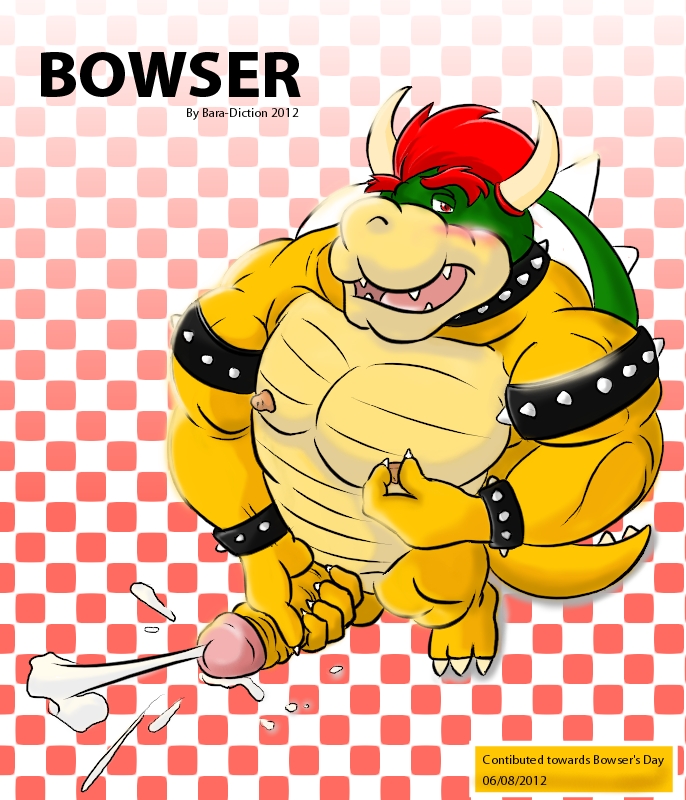 bara-diction bowser cum green_shell koopa male_only mario_(series) nintendo shell spiky_shell tagme