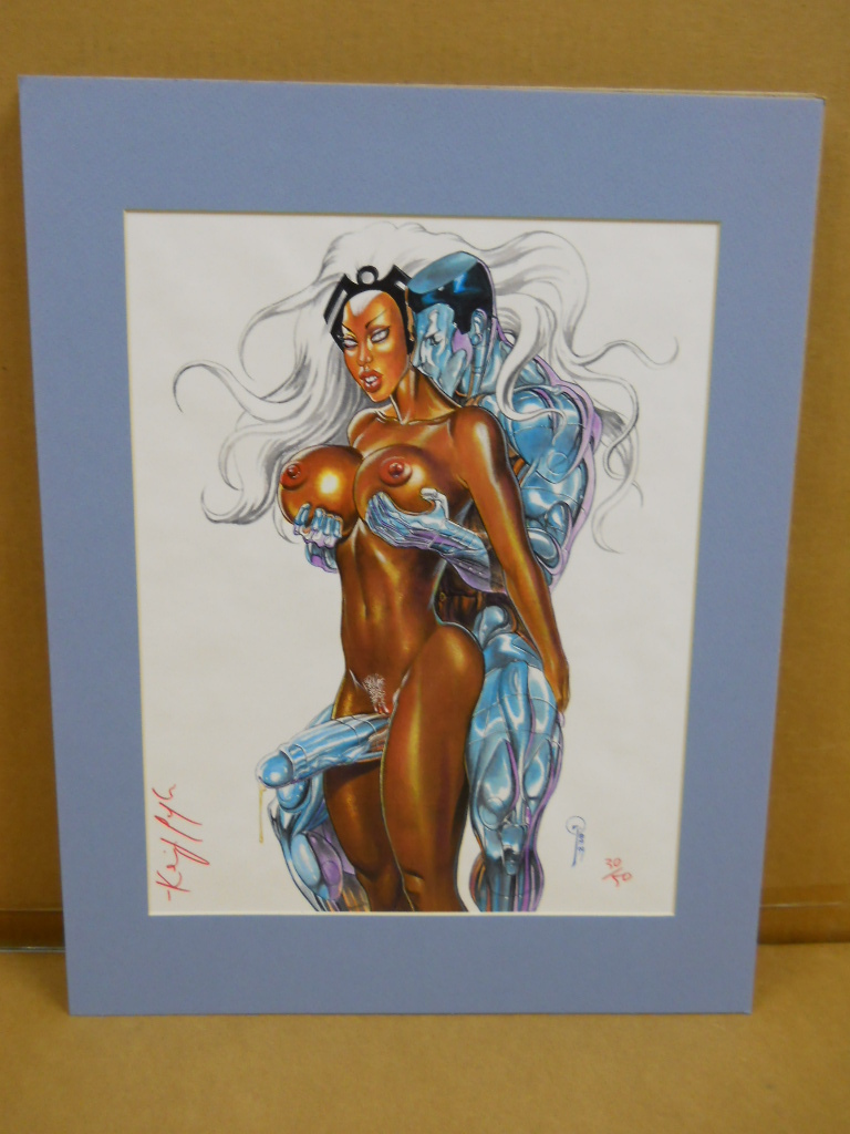 1990s 1995 1boy 1girls 20th_century areola black_hair breasts colossus dark-skinned_female dark_skin erect_penis female huge_cock interracial kevin_j_taylor large_penis male marvel marvel_comics nipples nude ororo_munroe penis piotr_rasputin precum pubic_hair pussy storm_(x-men) straight tiara uncensored white_hair x-men