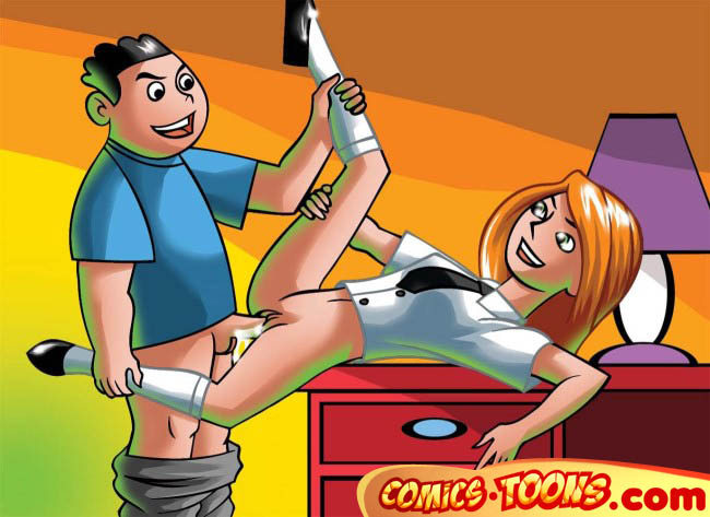 comics-toons disney female human kim_possible kimberly_ann_possible male penis pussy straight tagme wade_load