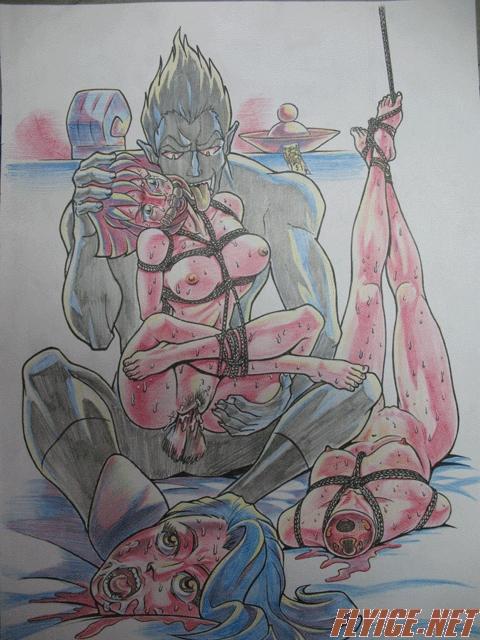 1boy bondage darkstalkers expecting_everyday gore small_breasts tagme