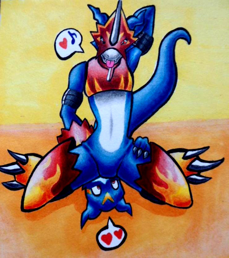 digimon flamedramon tagme tmdduq6918 veemon