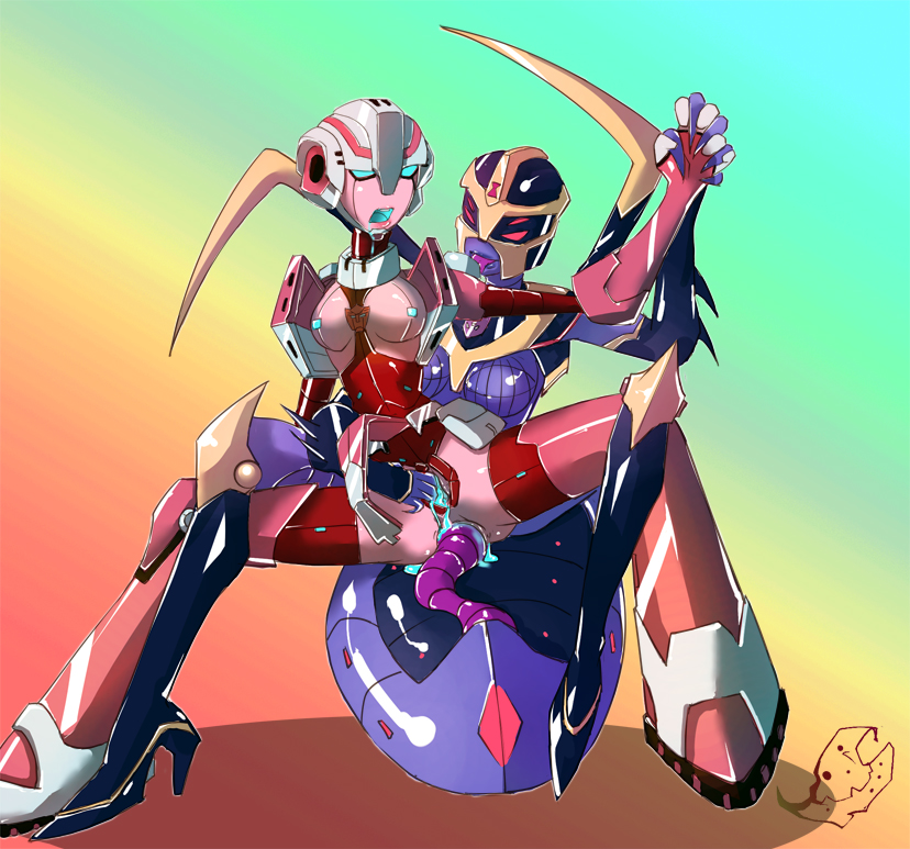 arcee arcee_(tfa) blackarachnia ovipositor tagme transformers transformers_animated yuri