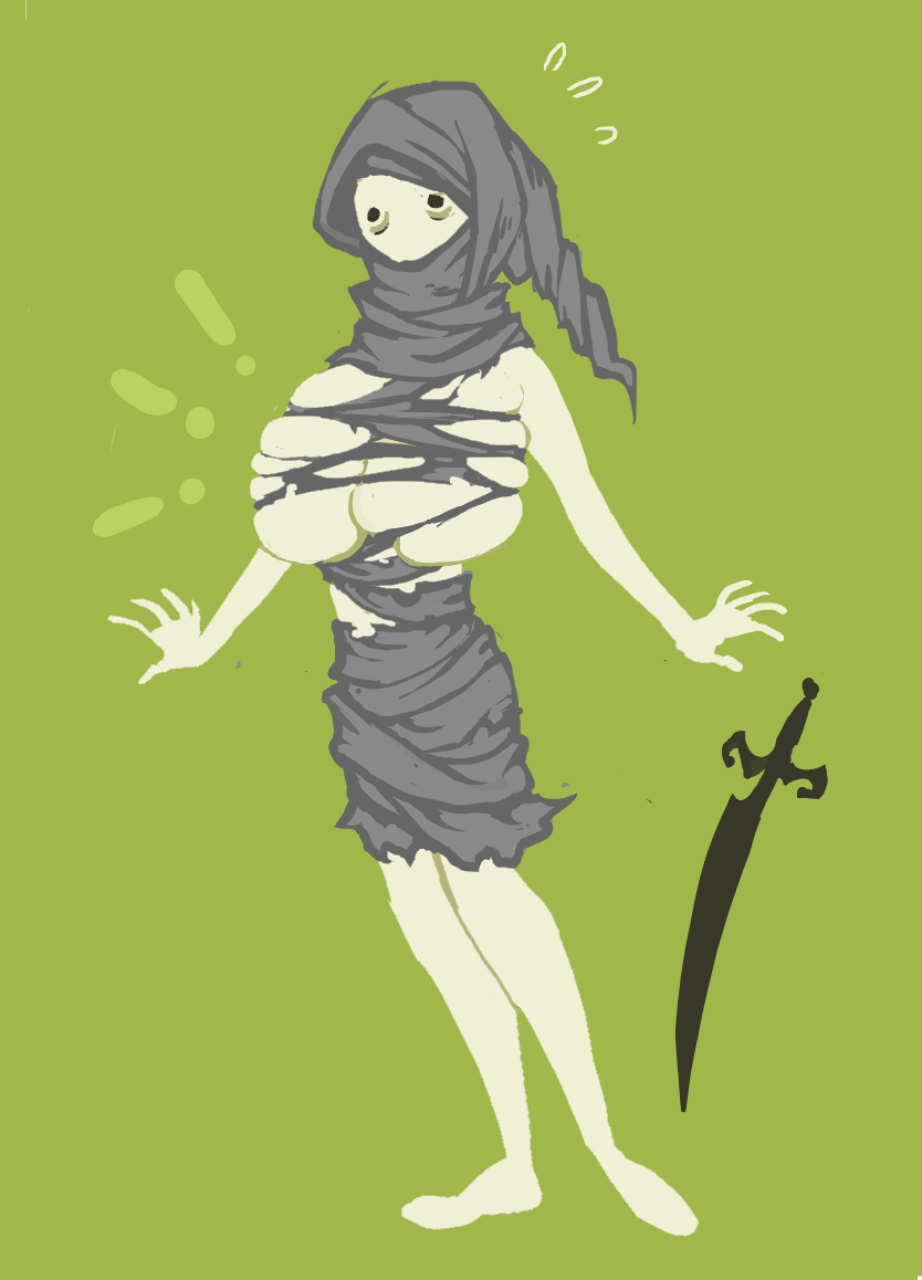 !!! 1girls breast_expansion breasts carapace carapacian clothing green_background headwear homestuck mrdoorman ms_paint_adventures peregrine_mendicant ripped_clothing solo surprised sword white_skin