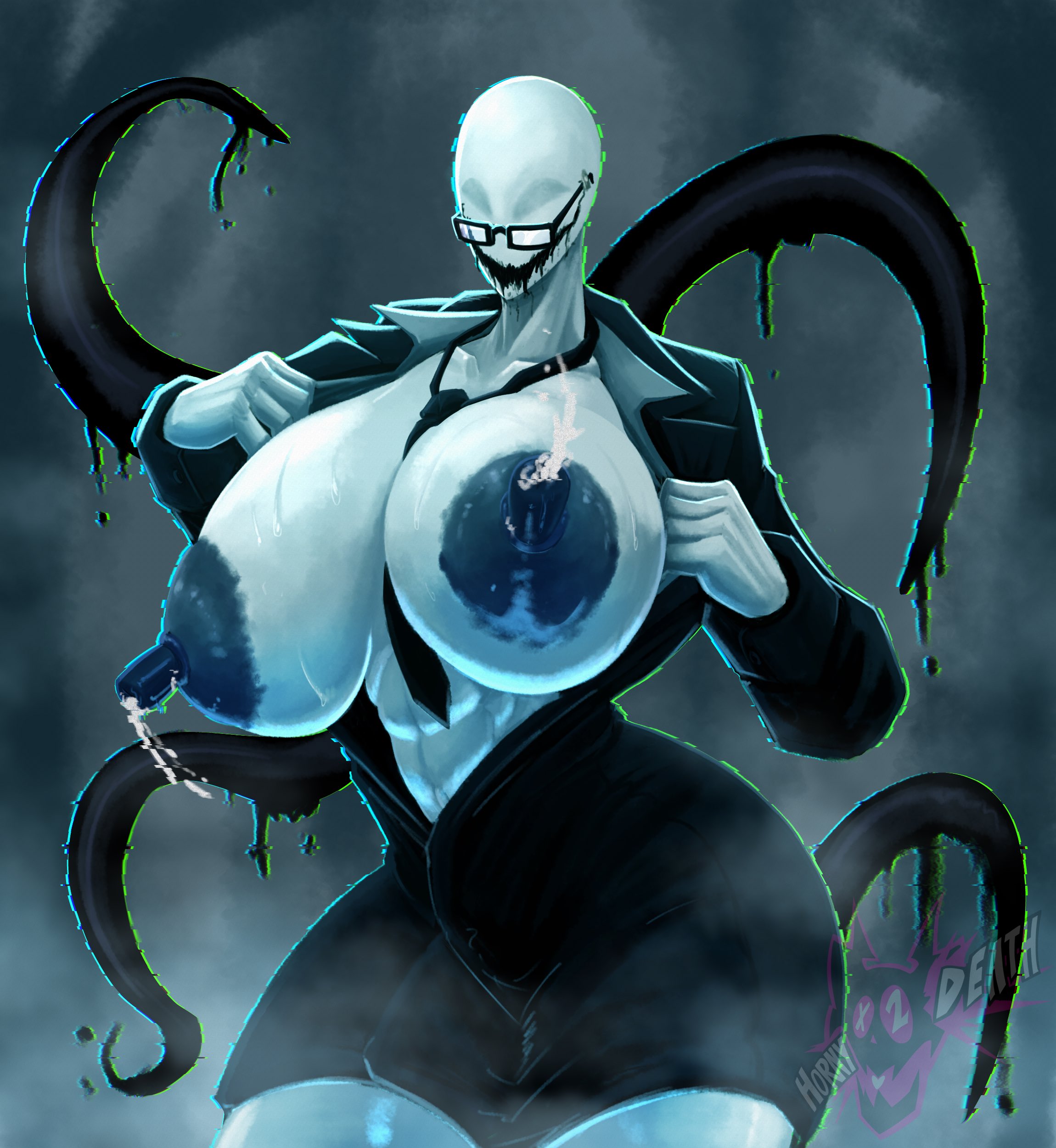 1girls, ass, big ass, big breasts, big nipples, big thighs, breasts, creepypasta, erect nipples, faceless, faceless female, female, female focus, female only, forest background, genderswap, genderswap (mtf), gigantic ass, gigantic breasts, gigantic thighs, gloves, high thighs, horny2death, huge ass, huge breasts, huge nipples, huge thighs, hyper, hyper ass, hyper breasts, hyper thighs, lactating, lactation, milk, milk squirt, nipples, rule 63, slender: the arrival, slenderman, slenderwoman, solo, solo female, solo focus, tagme, tentacle, tentacles, thick thighs, white body