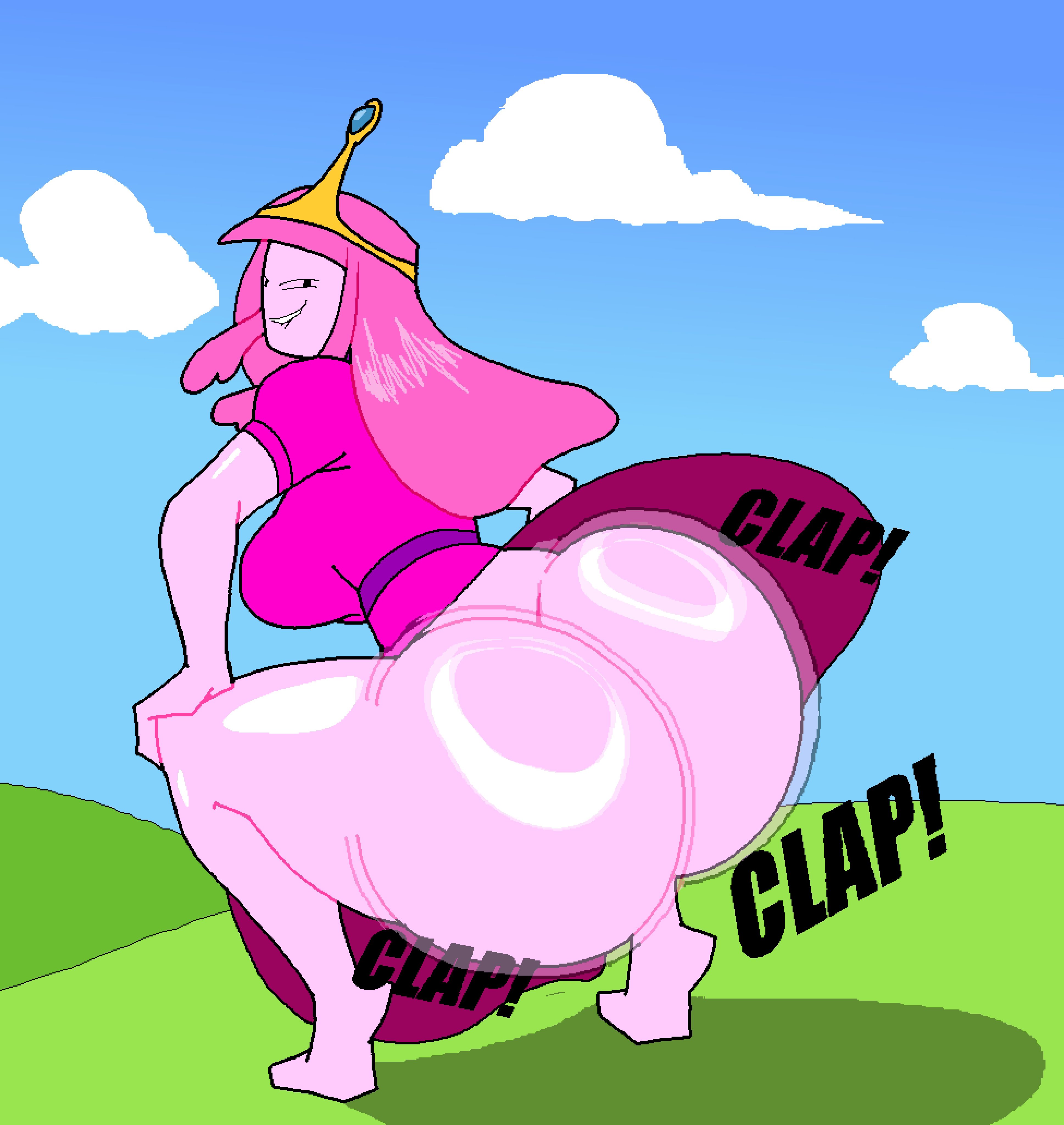 1girls, adventure time, ass, big ass, big breasts, biting lip, bottom heavy, bottomless, breasts, bubble butt, butt, cartoon network, cmartarn33043, dumptruck ass, fat ass, huge butt, humanoid, large ass, long hair, looking back at viewer, pink hair, pink skin, princess, princess bubblegum, royalty, smiling, thick thighs, thighs, thunder thighs, twerking