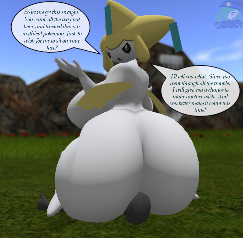 3d big_ass big_breasts breasts bubble_butt english_text facesitting female generation_3_pokemon huge_ass jirachi pokémon_(species) pokemon pokemon_(species) pokemon_rse thick_thighs wide_hips zer0264