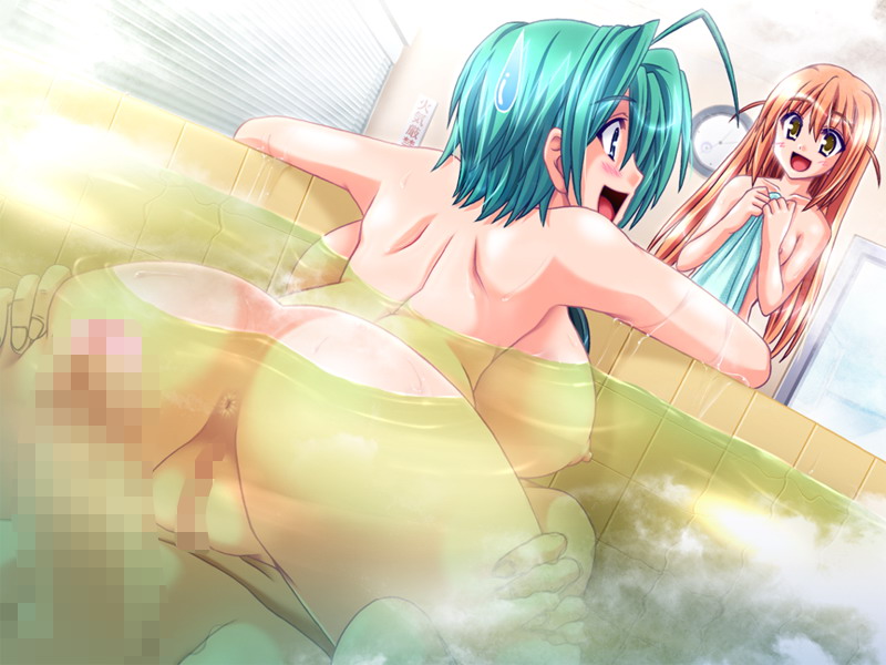 1boy 2girls akaza almost_caught anus aqua_hair ass backboob bath bathroom bathtub bent_over breast_smother breasts breasts_apart censored clock cowgirl_position cuckquean dripping duo erection female game_cg huge_breasts imminent_sex long_hair male mixed_bathing mosaic_censoring nervous nipples nonomiya_yuzu nude open_mouth orange_hair partially_submerged penis pussy shinohara_itsuki short_hair smile smothering stealth_sex steam steamy sweatdrop unaware_of_sex walk-in water wet yuugeki_keikan_patvessel