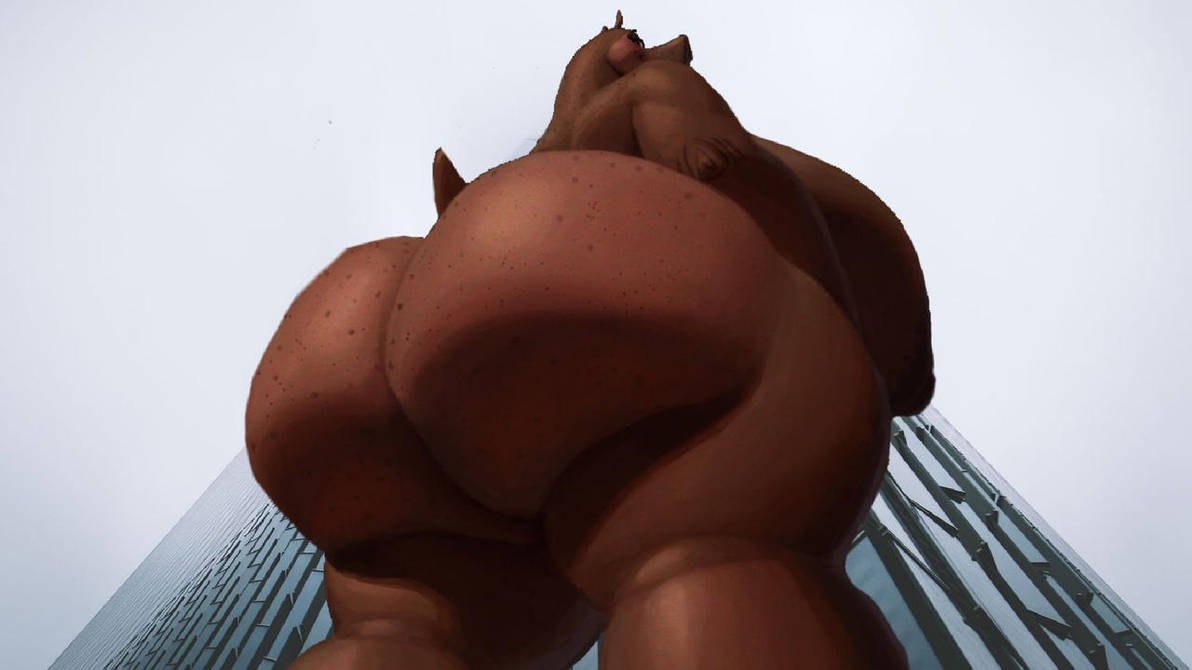 anthro bbw big_breasts city_background dark-skinned_female dreamworks giant giantess gloria_the_hippopotamus huge_ass looking_at_viewer looming_over low-angle_view macro madagascar_(series) photoshop pov pov_eye_contact sb127 ssbbw towering