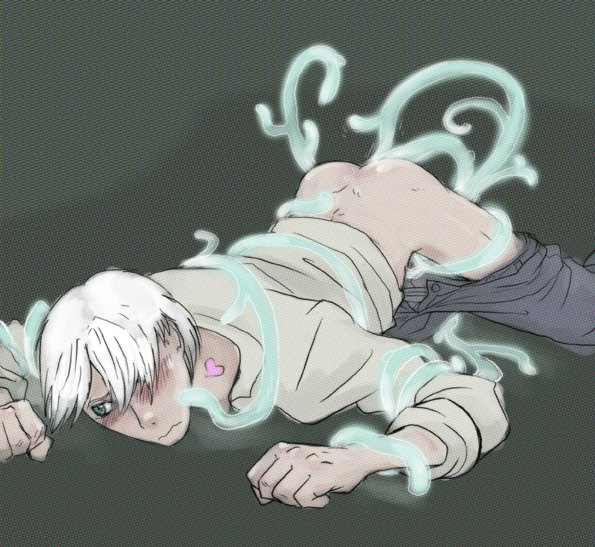 anal ginko male_only mushishi tagme tentacle_on_male white_hair