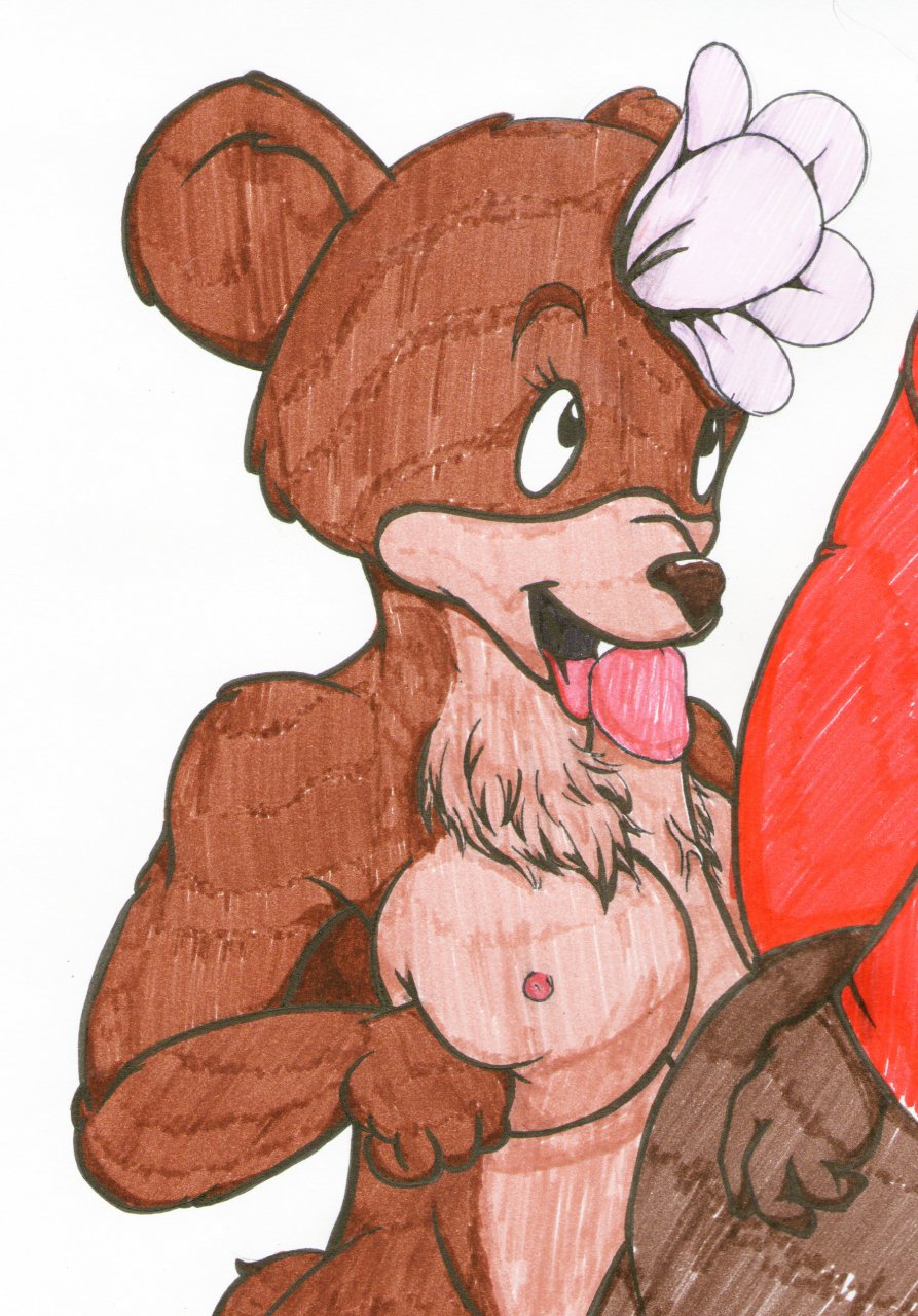 anthro bear bongo_(fun_and_fancy_free) disney e_e_obeso female fun_and_fancy_free lulubelle male nipples paizuri penis straight tagme