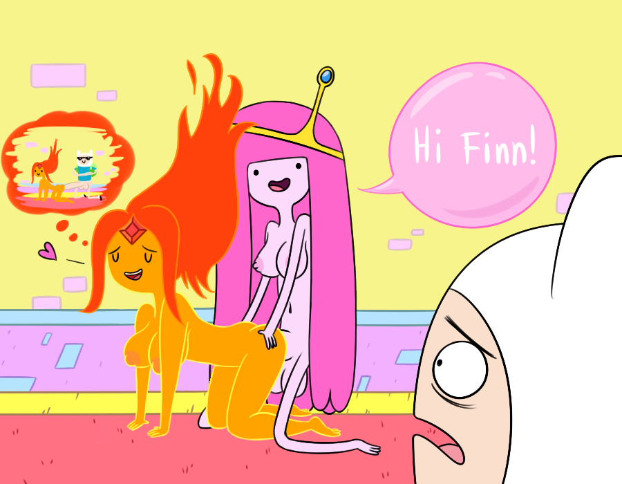 !, 1boy, 1futa, 1girls, accurate art style, adventure time, areolae, ass, ass grab, balls, barefoot, big balls, black eyes, breasts, cartoon network, caught, character name, cheating, cleavage, clitoris, closed eyes, closed eyes smile, cucked by futa, cuckold, dialogue, dickgirl, doggy style, duo focus, english text, erection, feet, female, femsub, finn the human, fire elemental, fire hair, flame princess, forehead jewel, full circle, futa on female, futa with male, futadom, futanari, heart, hood, huge cock, human, humanoid, intersex, large breasts, long hair, male, male with female, medium breasts, navel, netorare, nipples, ntr, nude, open smile, orange skin, penis, pink hair, pink nipples, pink skin, pleasure face, princess bubblegum, puffy nipples, pussy, red hair, sex, smile, speech bubble, spoken heart, text, thought bubble, tiara, toes, vaginal penetration, very long hair, wide eyed