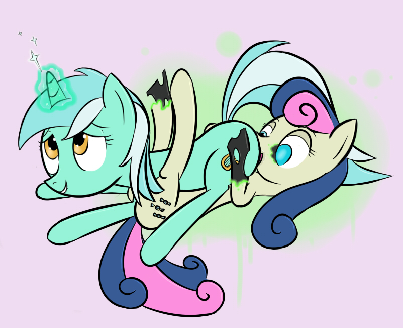 bonbon_(mlp) changeling friendship_is_magic lyra_heartstrings_(mlp) my_little_pony smooth_skin w300