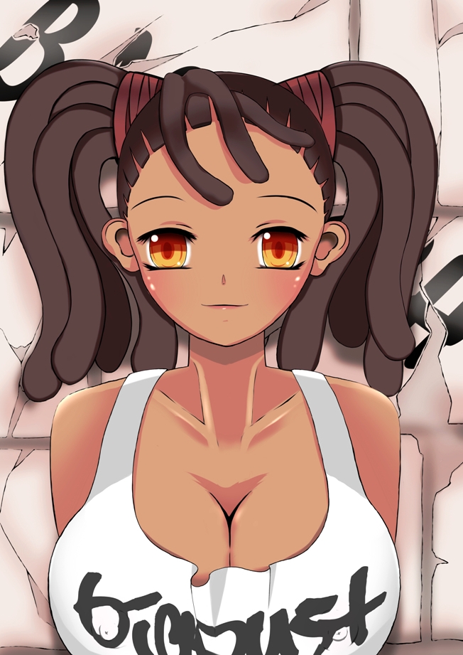basquash!, breasts, clothing, dark skin, dark-skinned female, female, human, jun (pixiv142403), large breasts, miyuki ayukawa, tagme