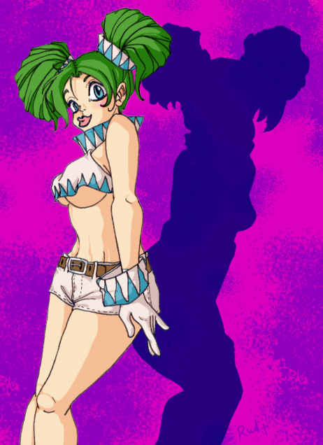 azure_dreams green_hair nico_southey tagme underboob