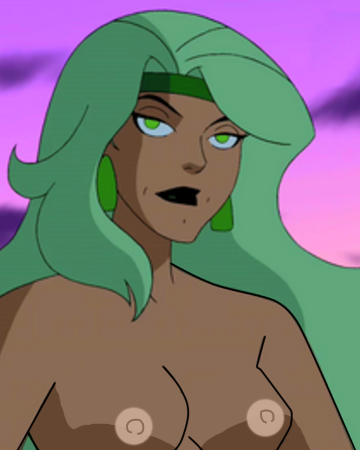 breasts dc fire_(dc) green_eyes green_hair justice_league_unlimited