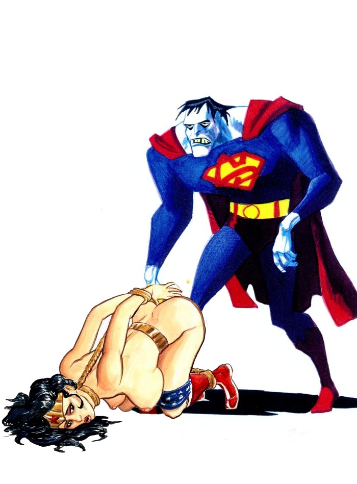 bizarro bondage bound bruce_timm clothed_male_nude_female cmnf dc dc_comics dcau male superman_(series) tagme wonder_woman wonder_woman_(series)