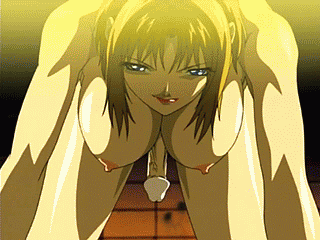 animated bible_black blonde_hair breasts futanari intersex kitami_reika large_breasts lowres nipples qvga school_nurse