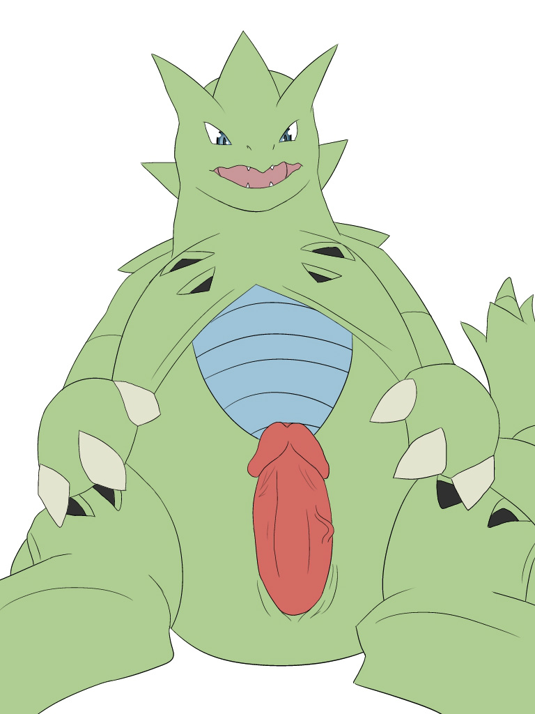 color front_view maggotscookie male male_only nude penis pokemon pokemon_(species) sitting solo tagme tyranitar