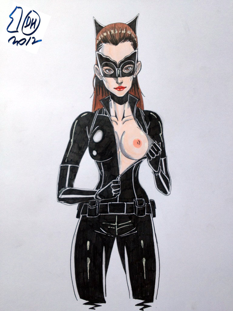 1girls 2012 anne_hathaway batman_(series) catwoman catwoman_(the_dark_knight_rises) celebrity dc_comics dragonhorse10 female female_only selina_kyle solo straight_hair the_dark_knight_rises