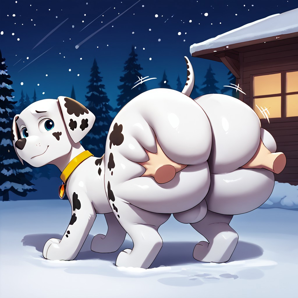 ai_generated ass big_ass bubble_butt buttjob canine dalmatian feral huge_ass hyper hyper_ass male marshall_(paw_patrol) nickelodeon paw_patrol semi-anthro