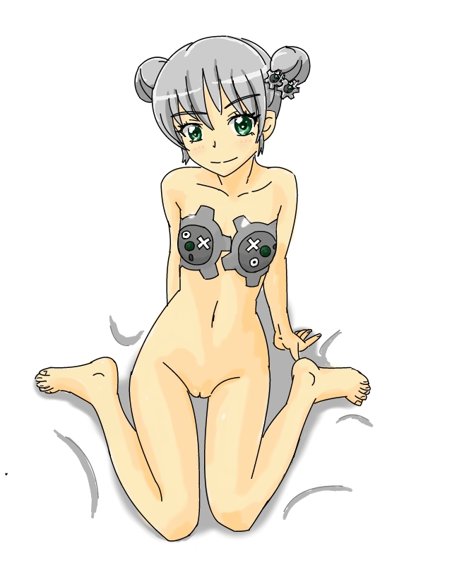 blush breasts color female female_only front_view giaru humanized klink pointy_chin pokemon smile solo tagme