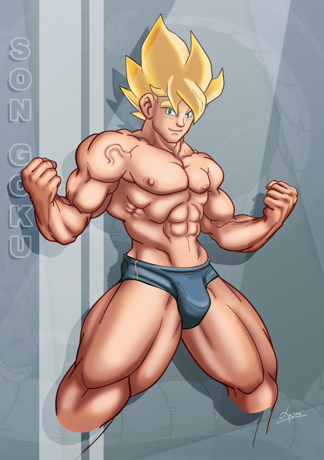 dragon_ball dragon_ball_z male male_only monkeygogo solo son_goku super_saiyan tagme