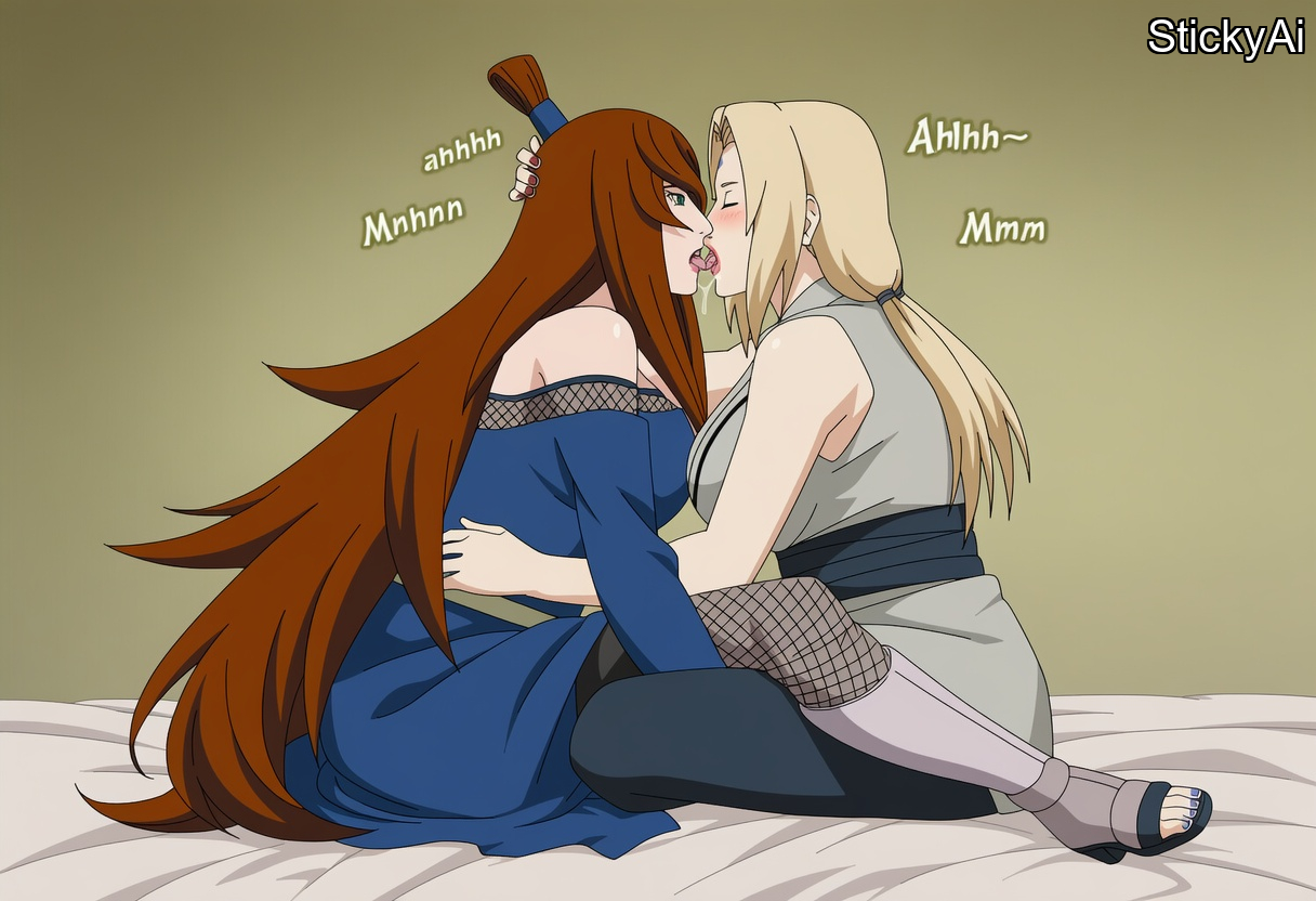 2girls, ai generated, big ass, big breasts, big thighs, blonde female, blonde hair, breasts, curvaceous, curvy, curvy figure, digital media (artwork), female, forehead jewel, hips, hokage, hourglass figure, huge ass, huge breasts, huge thighs, large ass, large breasts, large thighs, legs, light skin, light-skinned female, mature, mature female, mei terumi, mizukage, naruto, naruto (series), naruto shippuden, slim waist, stickyai, terumi mei, thick, thick hips, thick legs, thick thighs, thighs, tsunade, voluptuous, waist, wide hips, wide thighs