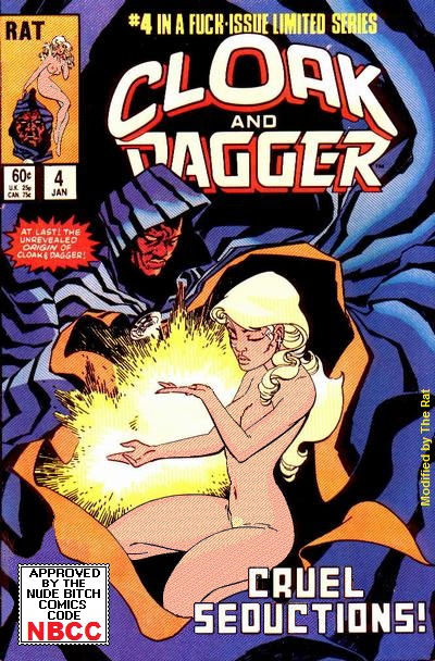 alias_the_rat cloak_(marvel) cloak_and_dagger clothed_male comic_cover convenient_censoring dagger_(marvel) dark_skin female human male marvel marvel_comics nipples nude_female pale_skin rick_leonardi superhero superheroine