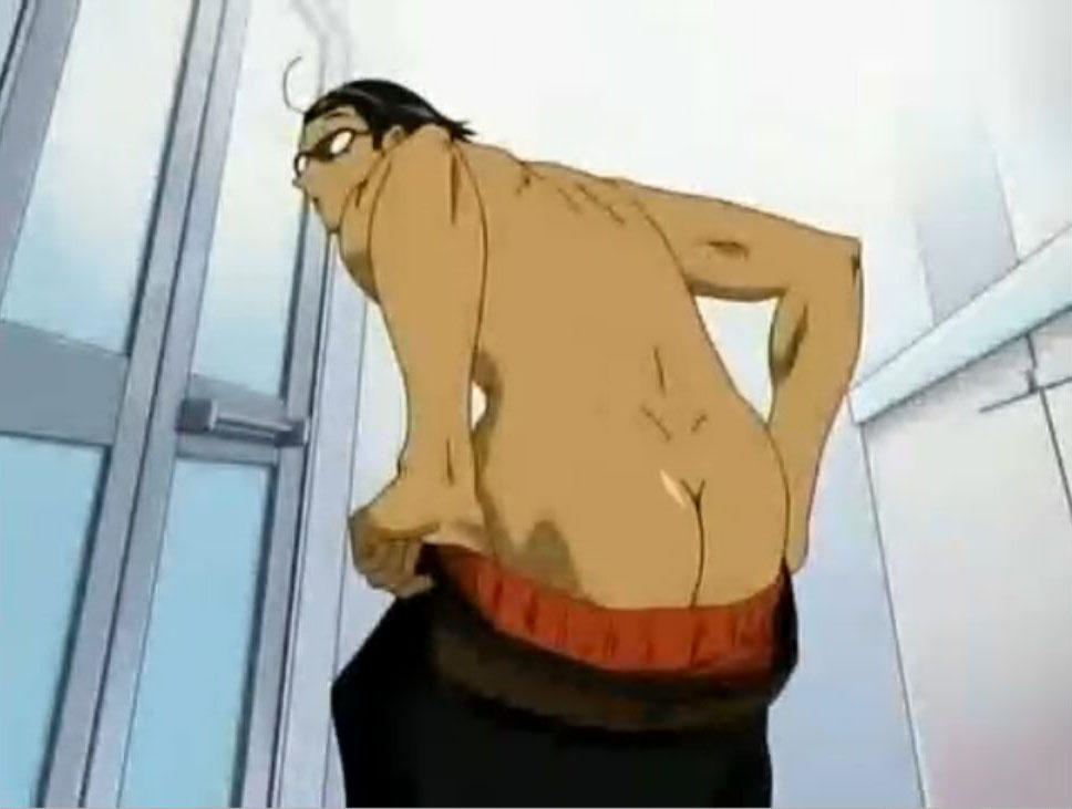 1boy ass harima_kenji lowres male male_only mooning official_art school_rumble screencap solo tagme