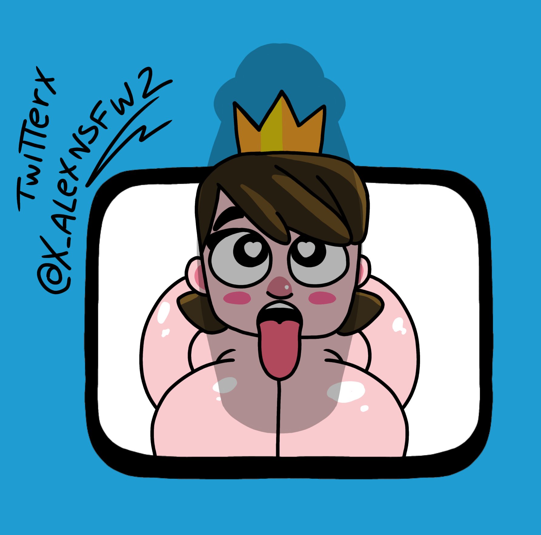 1girls, ass, big breasts, clash (series), clash royale, emoji, emote (clash royale), princess (clash royale), x alexnsfw2