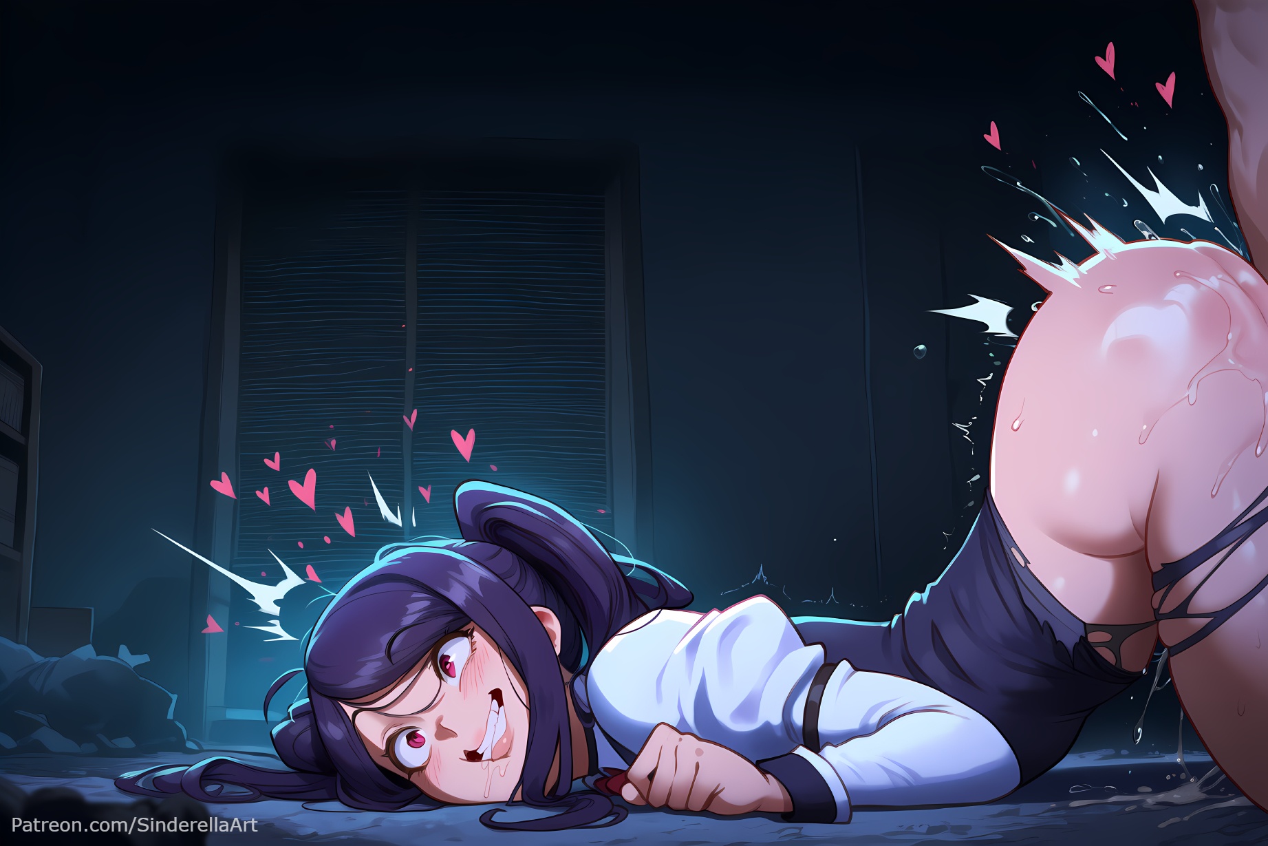 1boy, ai generated, ass, breasts, busty, cheating, commission, female, forced, huge ass, huge cock, indoors, julianne stingray, long hair, male, netorare, patreon, patreon url, patreon username, penetration, penis, purple hair, pussy, rape, sex, sinderellaart, text, thick, thick legs, thick thighs, twintails, va-11 hall-a, vaginal penetration, video game character, video games, voluptuous